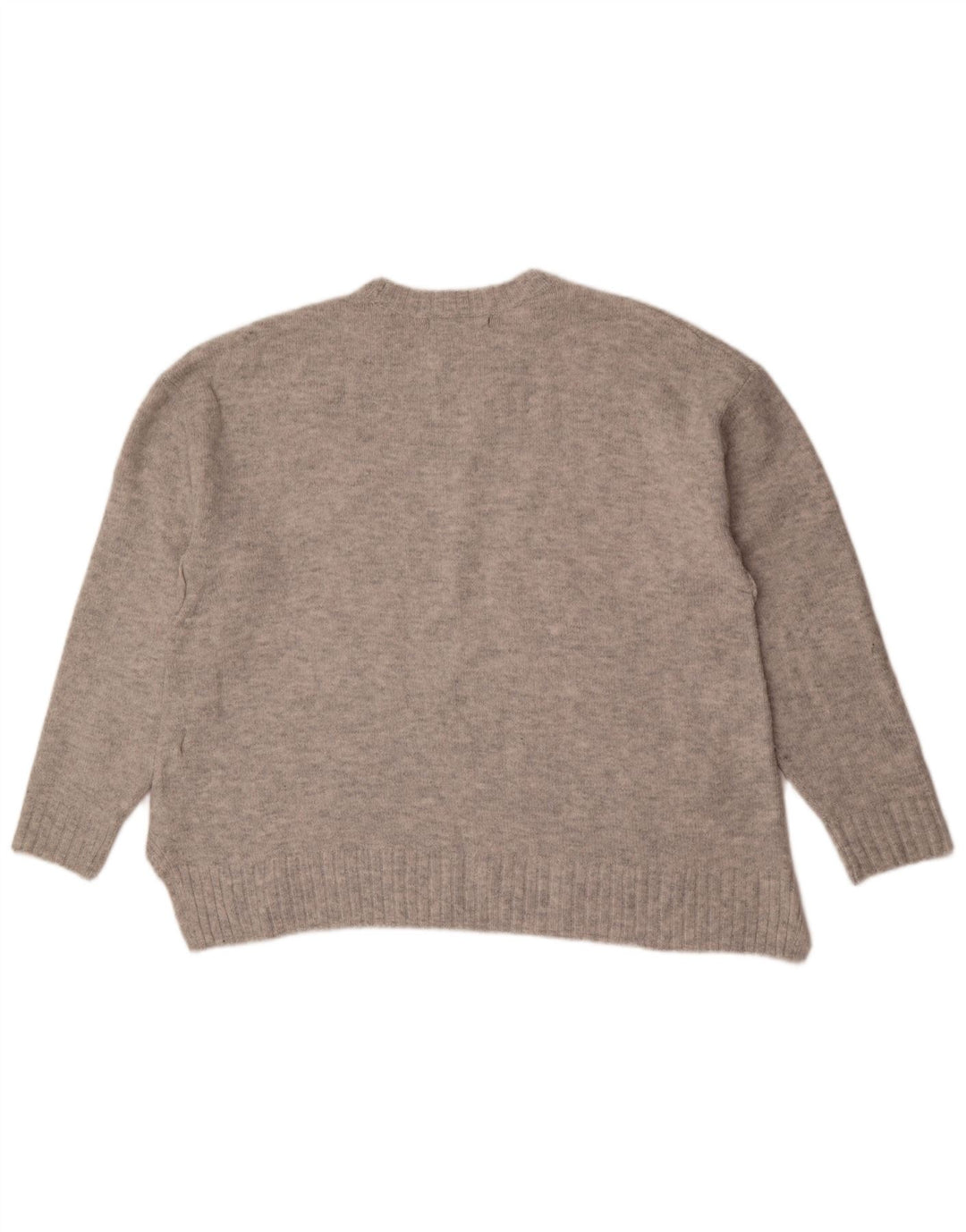 Marks & Spencer Pull surdimensionné à col rond pour femme UK 16 Large Gris