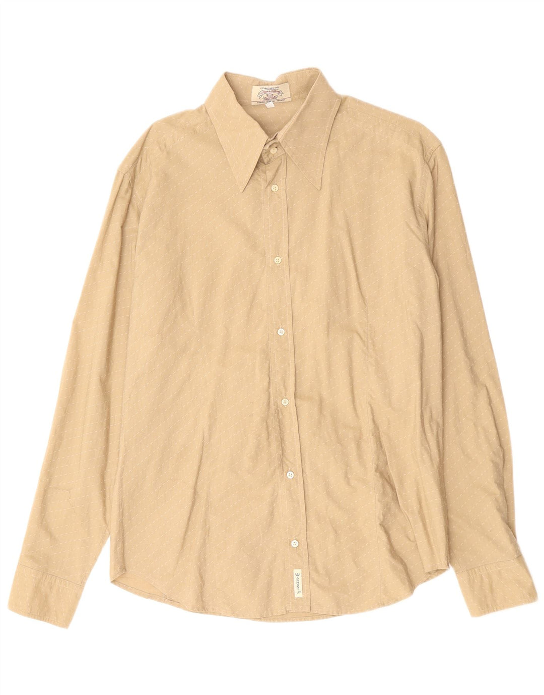 Armani Jeans Chemise Homme Large Coton Rayé Beige