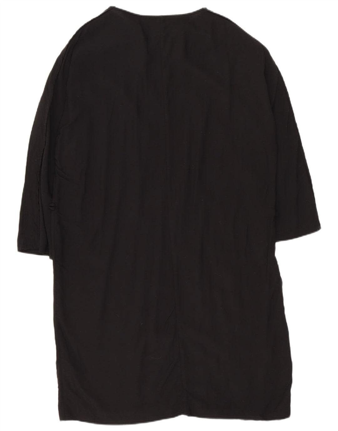 Zara Robe droite à manches 3/4 pour femme UK 14 Viscose noir moyen