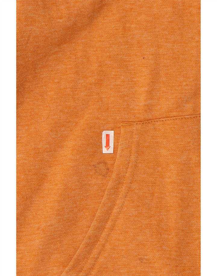 QUIKSILVER Pull à capuche zippé pour femme UK 14 Grand coton color block orange