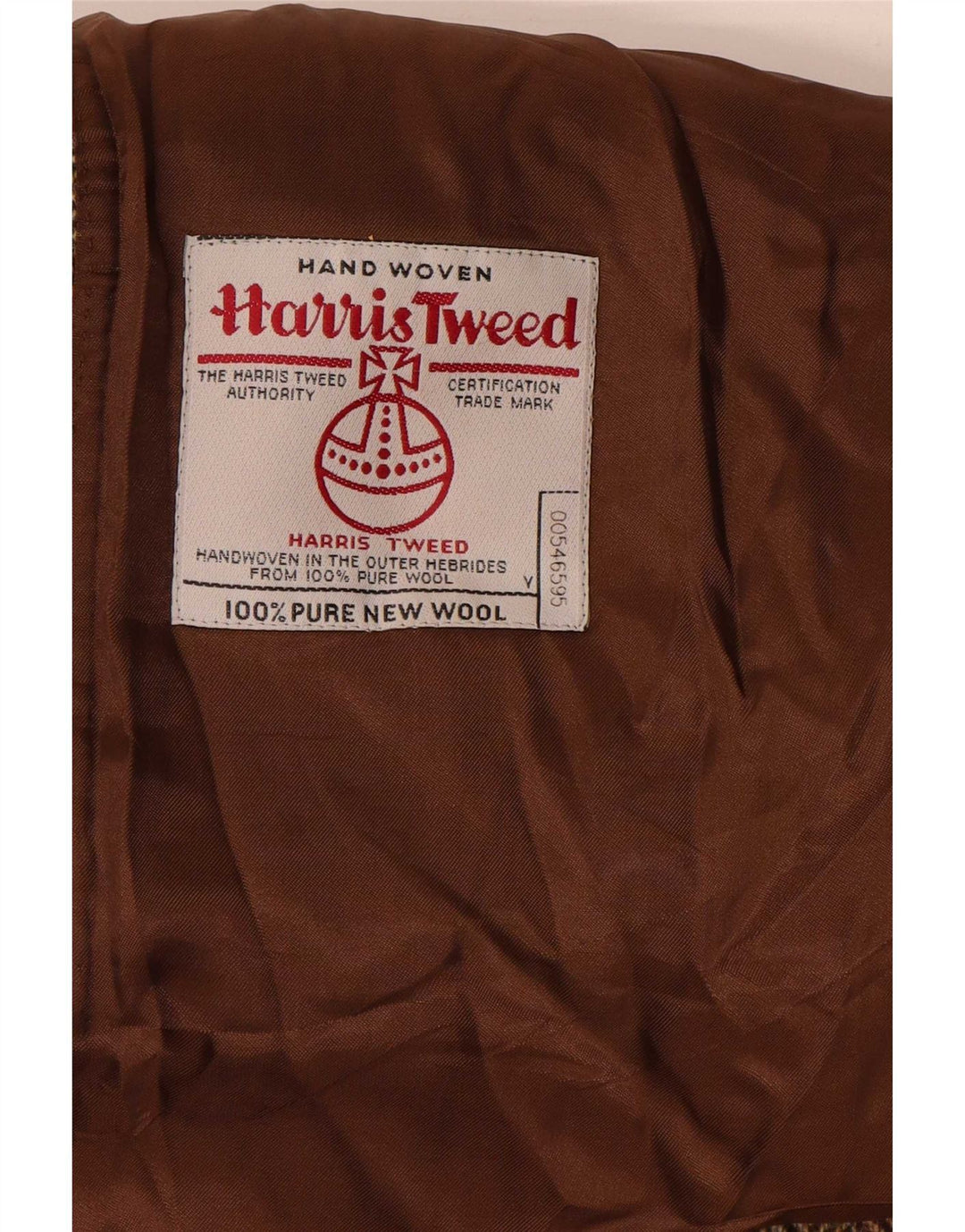 Harris Tweed Veste Blazer Homme UK 44 2XL Marron Chevrons Classique