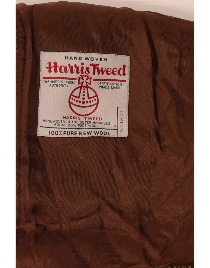 Harris Tweed Veste Blazer Homme UK 44 2XL Marron Chevrons Classique