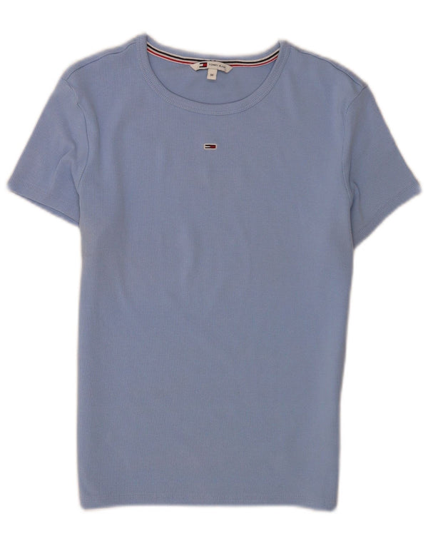 Tommy Hilfiger T-shirt court pour femme UK 12 Bleu moyen Coton