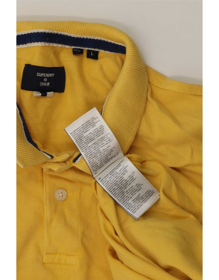 Superdry Polo Homme Large Jaune Coton