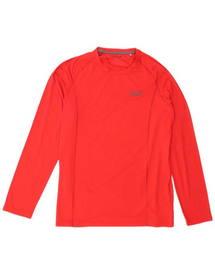 Jack Wolfskin Haut Homme Manches Longues UK 44/46 XL Rouge Polyester