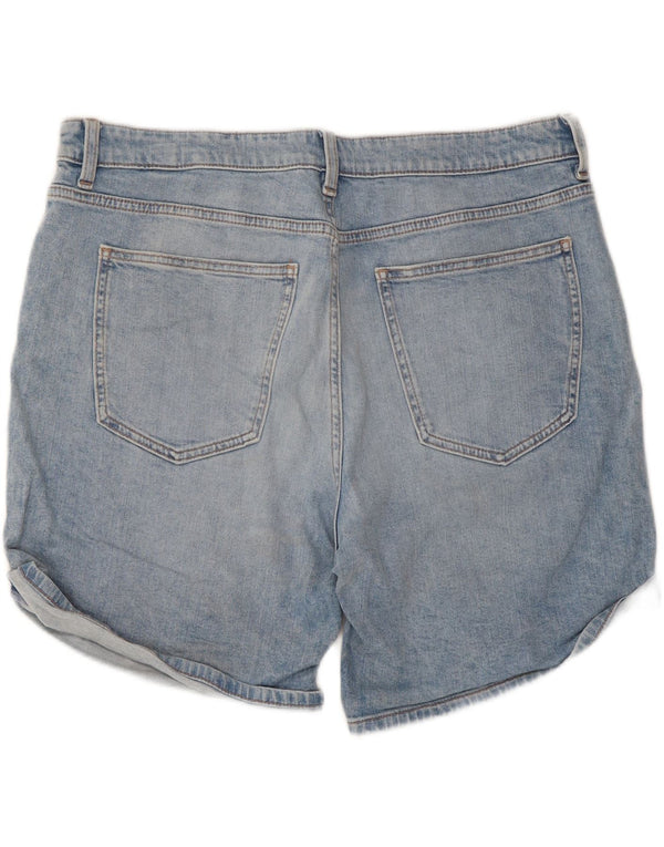 Marks & Spencer Short en jean Boyfriend pour femme UK 16 Large W38 Bleu