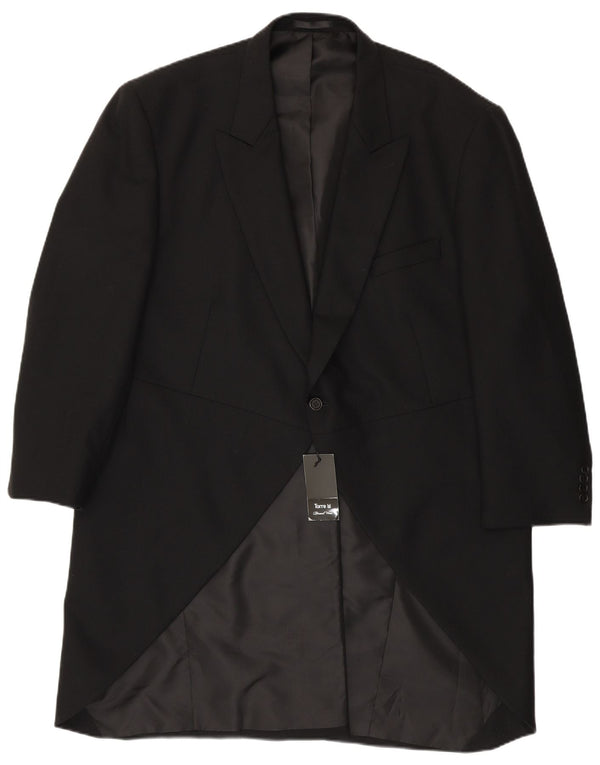 Torre Veste Blazer Tailcoat Homme UK 50 5XL Laine Noire