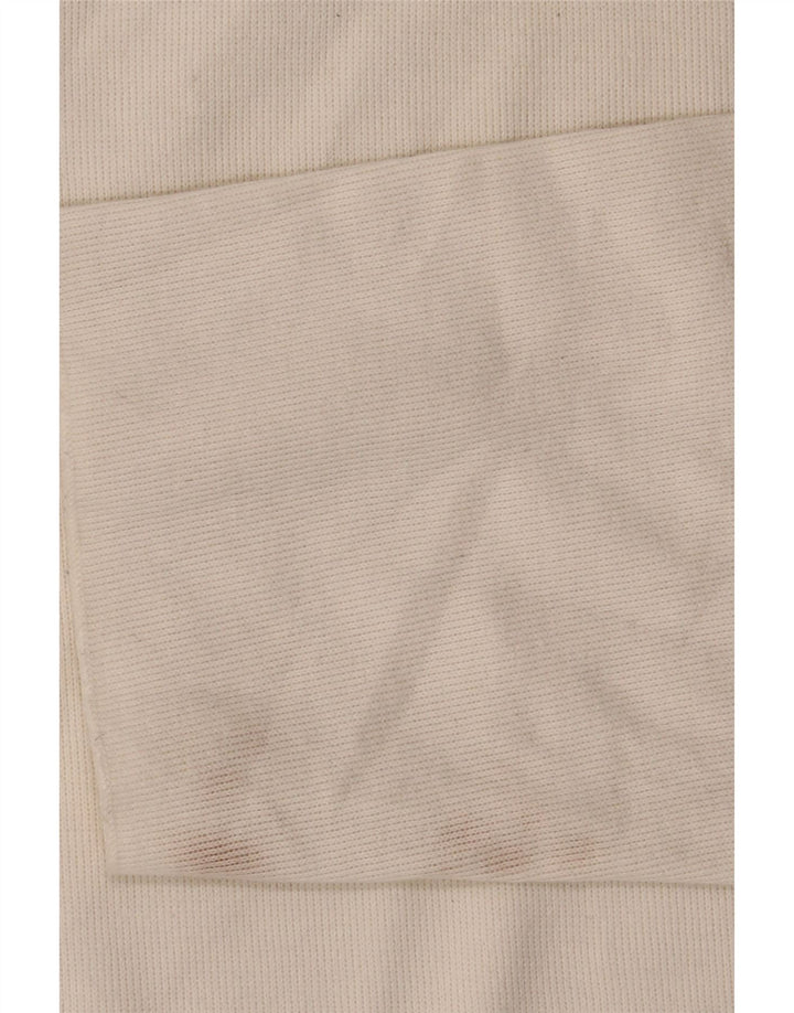 Zara Femme Haut Court Oversize Manches Longues UK 14 Coton Blanc Moyen