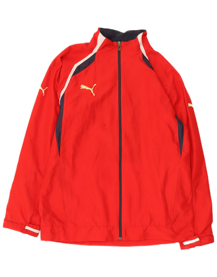 PUMA Veste de survêtement pour homme Petit Rouge Colorblock Polyester