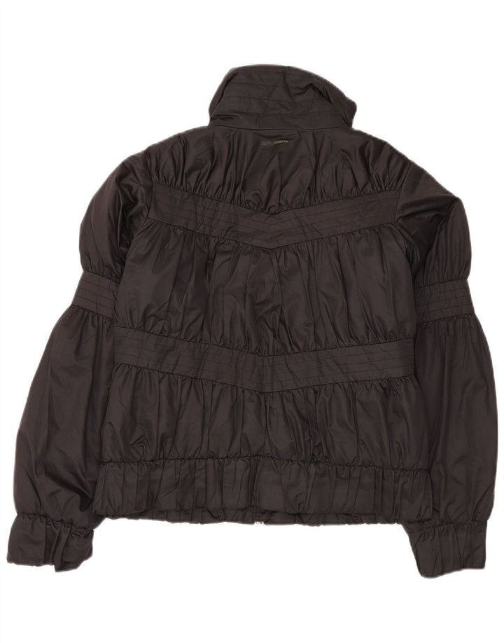 ADIDAS Veste bomber surdimensionnée pour femme UK 10 Petit Noir Polyester