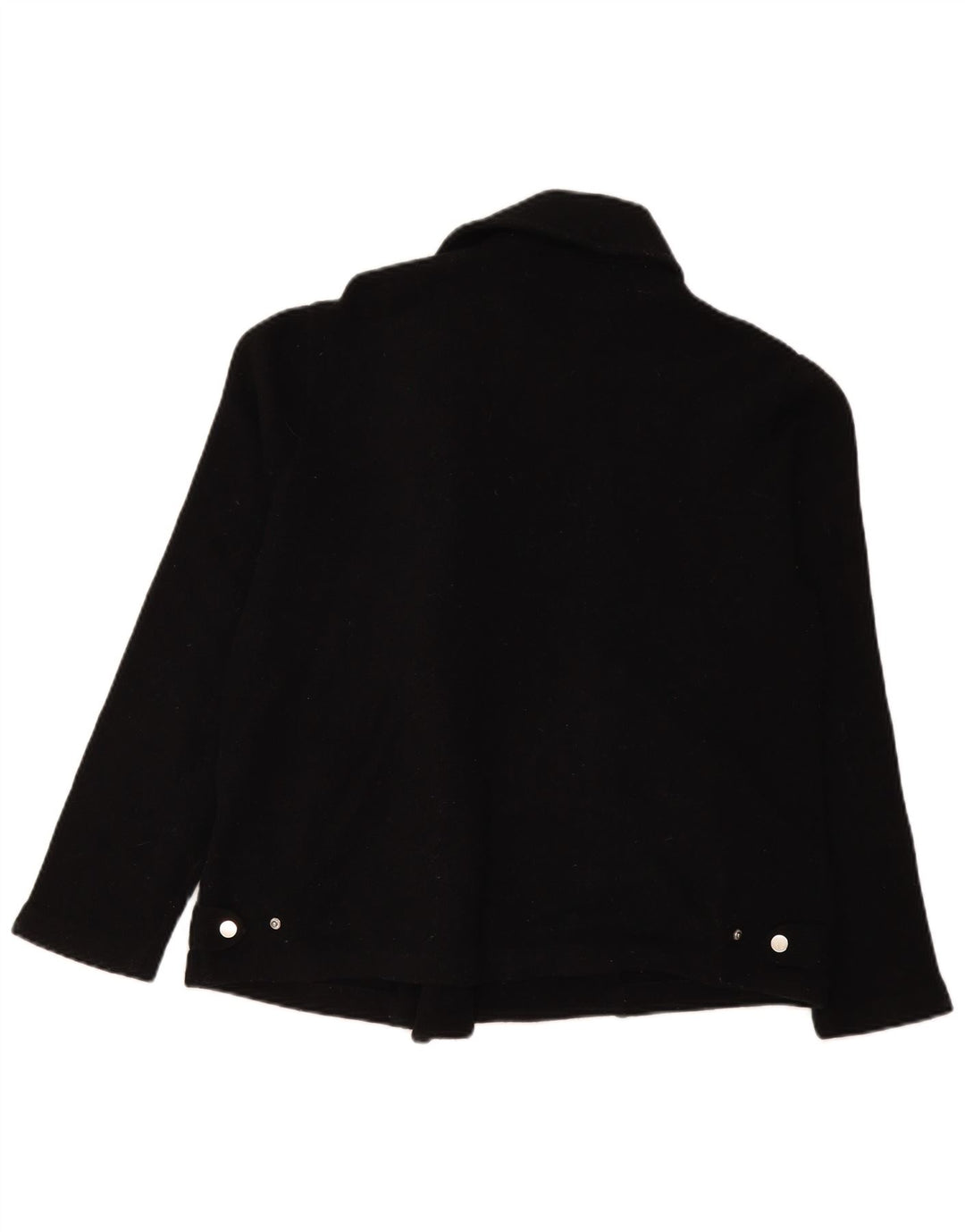 Laura Ashley Veste blazer zippée pour femme UK 18 XL Laine d'agneau noire