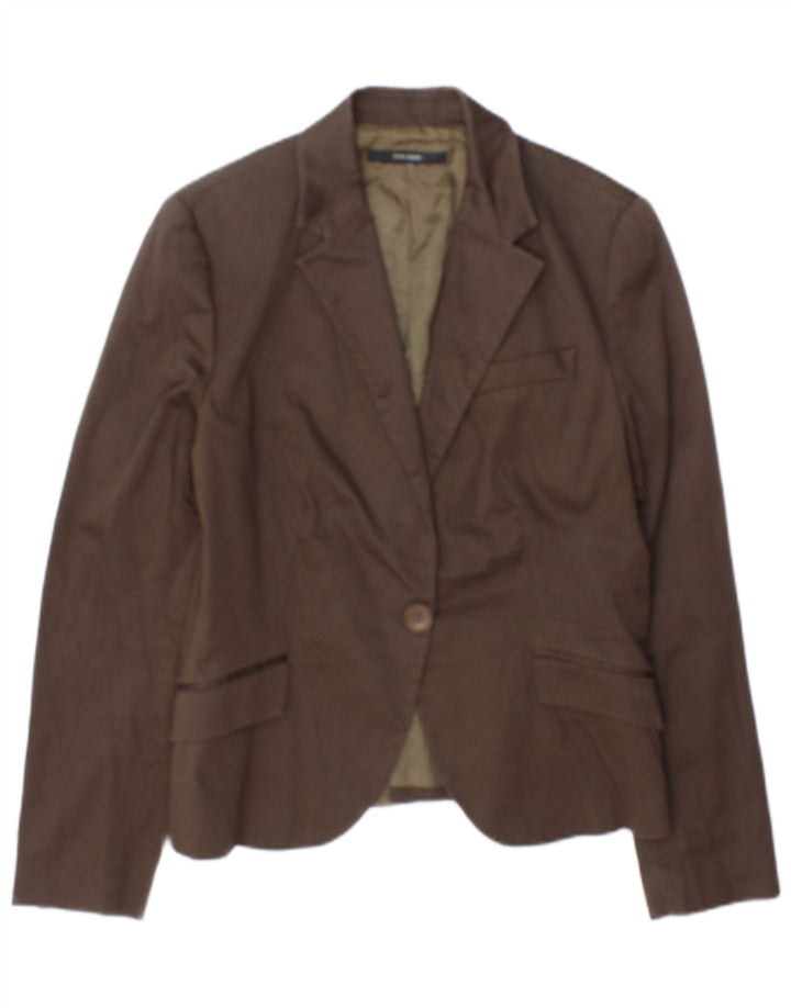 Zara Veste blazer à 1 bouton pour femme UK 8 Small Marron