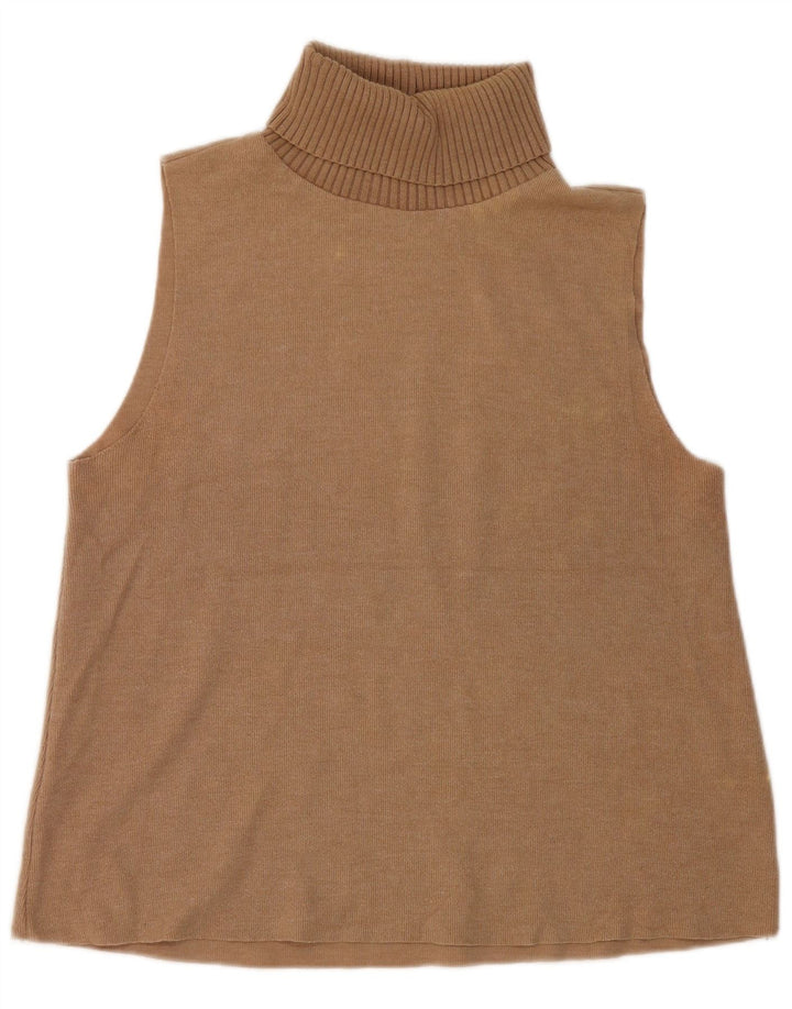 Zara Femme Débardeur UK 16 Grand Coton Beige