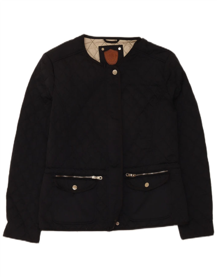 Massimo Dutti Veste matelassée pour femme UK 14 Large Noir Polyester