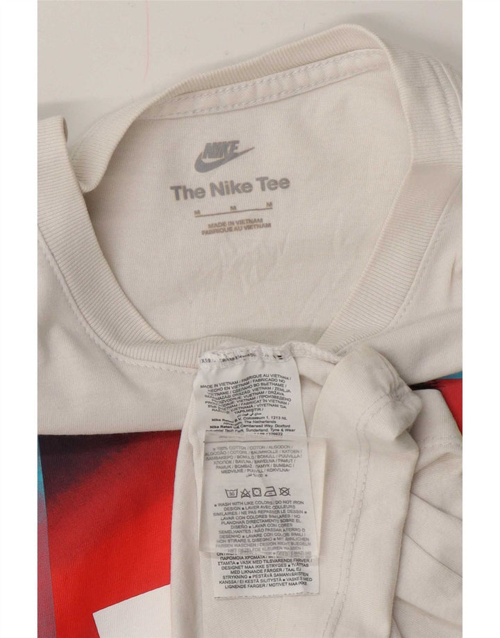Nike T-shirt graphique pour homme en coton blanc moyen