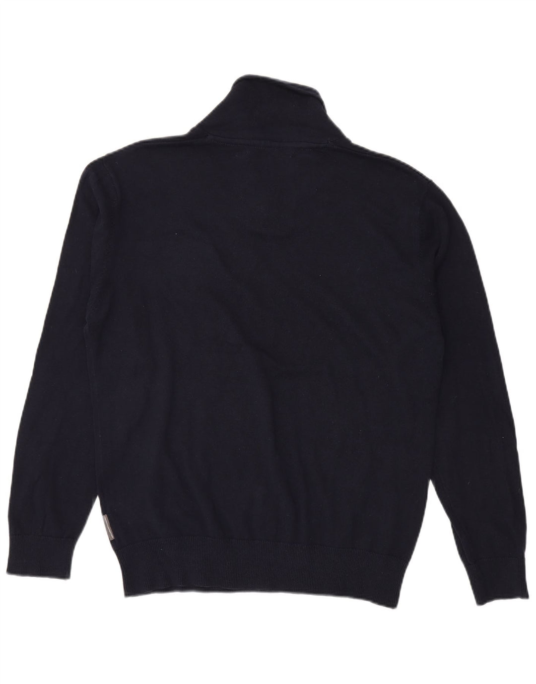 FRENCH CONNECTION Pull Col Châle Homme XL Bleu Marine Acrylique