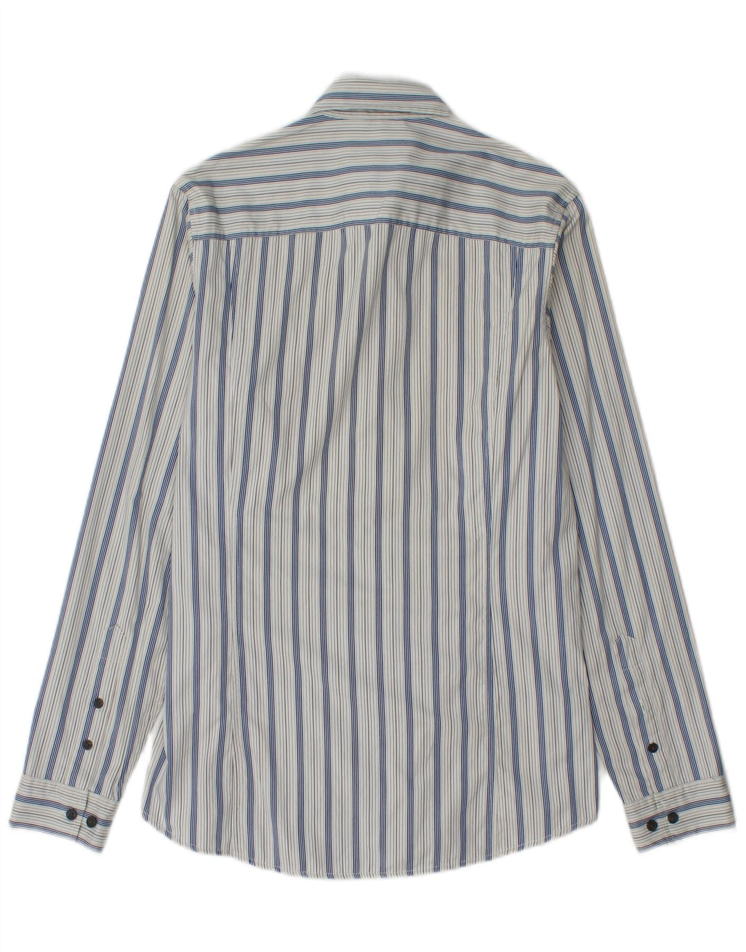 Calvin Klein Jeans Chemise Homme Small Bleu Rayé Coton