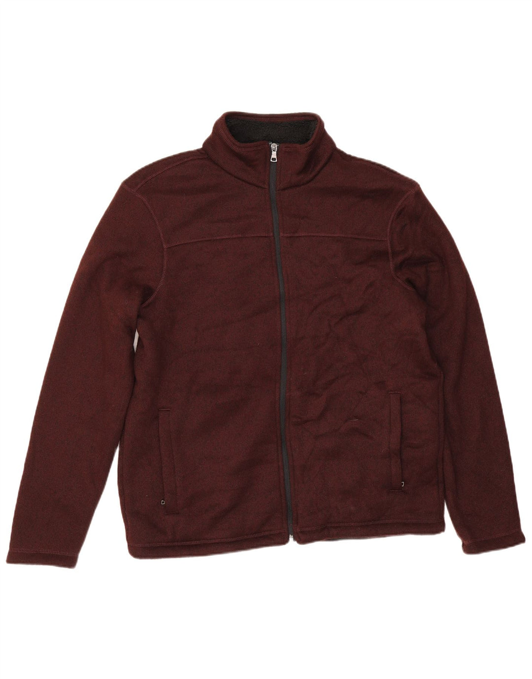 Marks & Spencer Veste de Survêtement Sherpa Homme Bordeaux Moyen Polyester