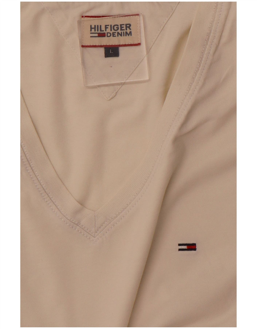 TOMMY HILFIGER T-Shirt Homme Haut Large Blanc