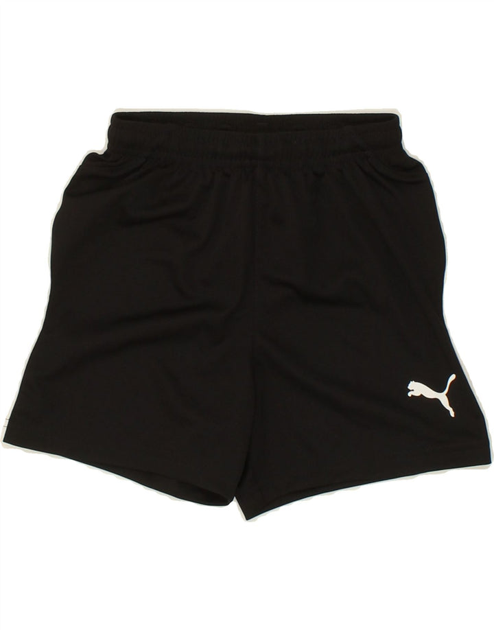 PUMA Boys Sport Shorts 7-8 Years Black Colourblock Vintage Puma and Second-Hand Puma from Messina Hembry 