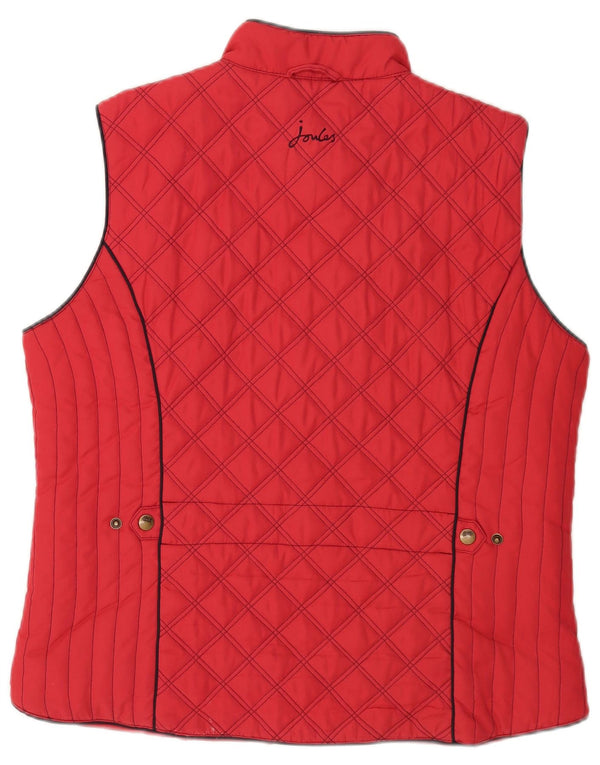 Joules Gilet matelassé pour femme UK 16 Large Rouge Polyester