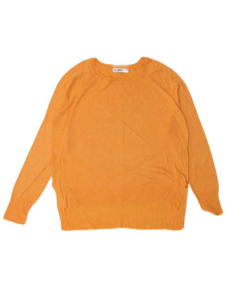 Zara Pull col bateau pour femme UK 14 Orange moyen