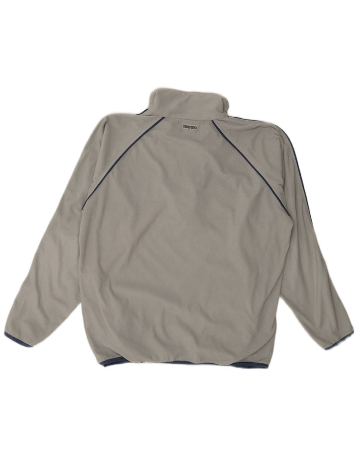 Kappa Pull polaire à col zippé pour homme Taille L Gris Polyester