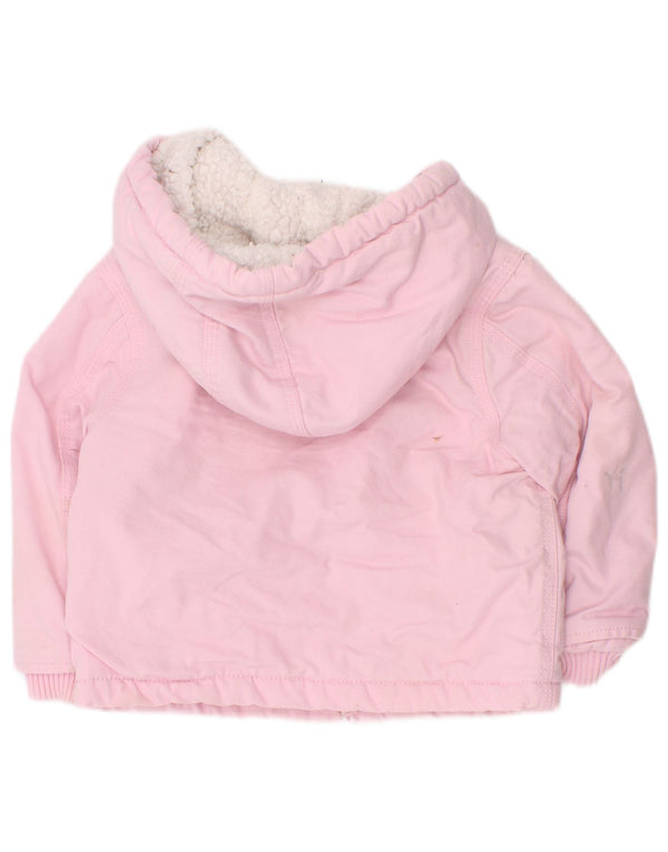 Carhartt Veste coupe-vent à capuche pour bébé fille 12-18 mois en coton rose