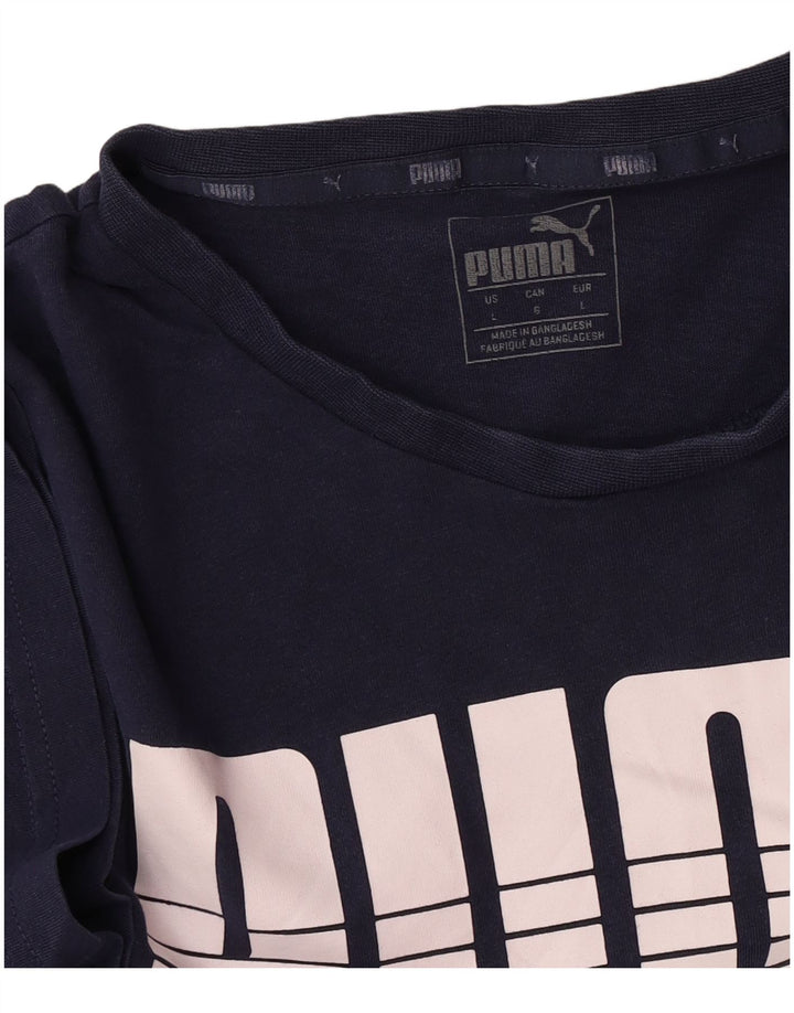 Puma T-shirt graphique pour homme, grand, bleu marine