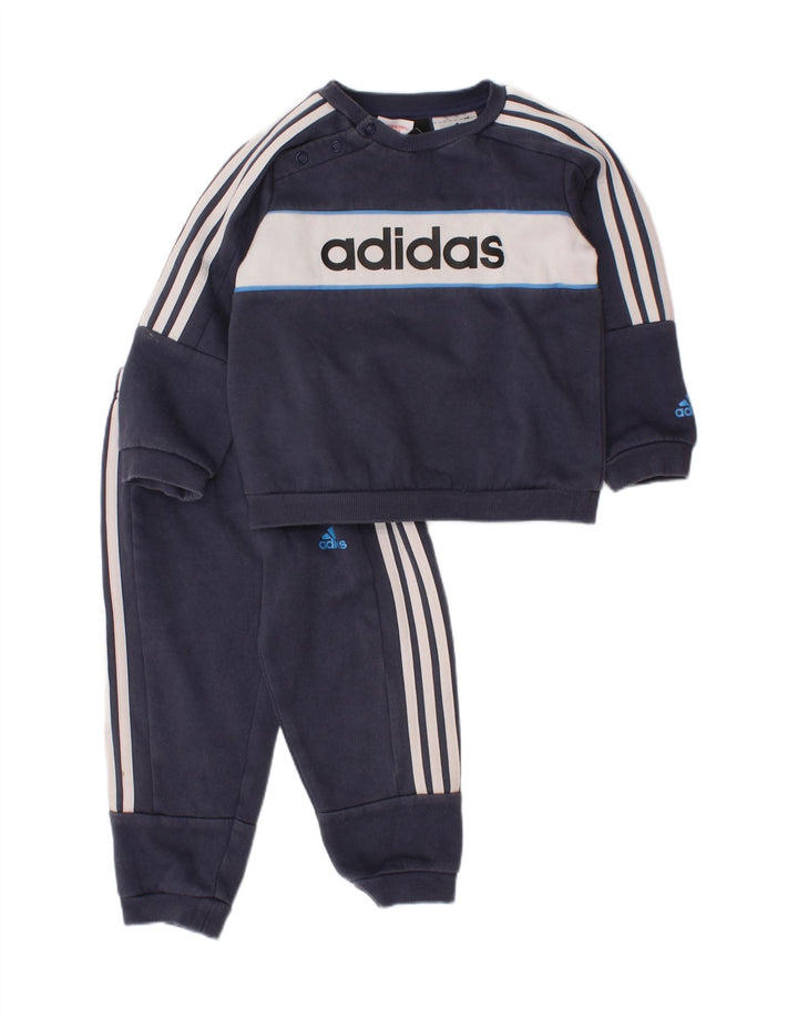 ADIDAS Survêtement complet graphique pour bébé garçon 12-18 mois Bleu marine Colourblock