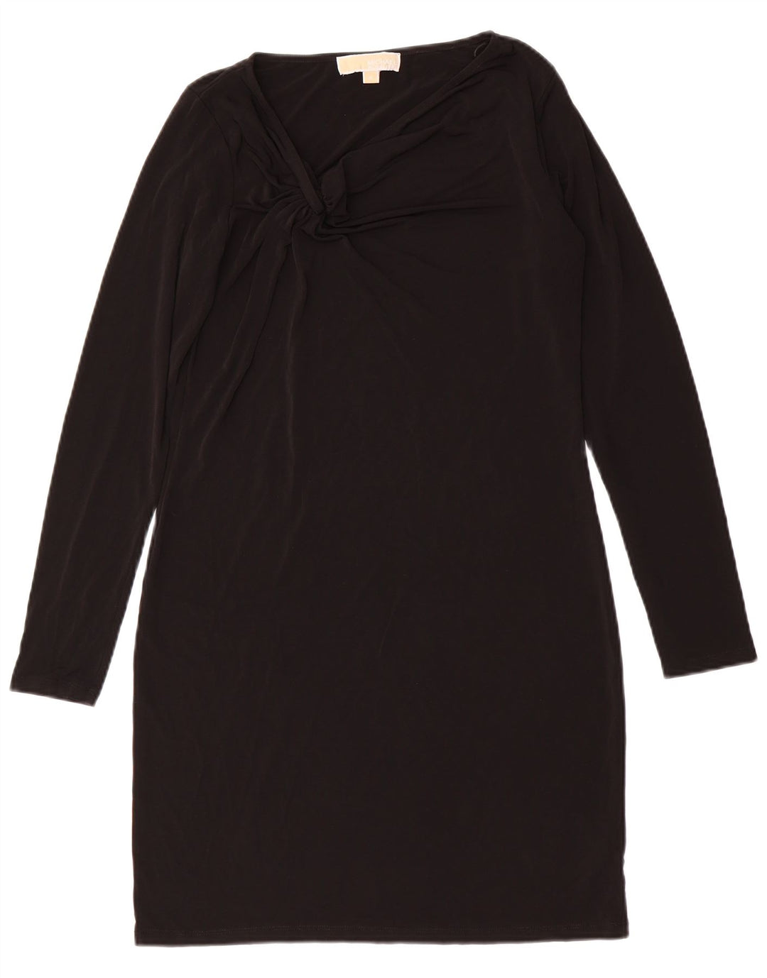 Michael Kors Robe moulante à manches longues pour femme UK 14 Polyester noir moyen