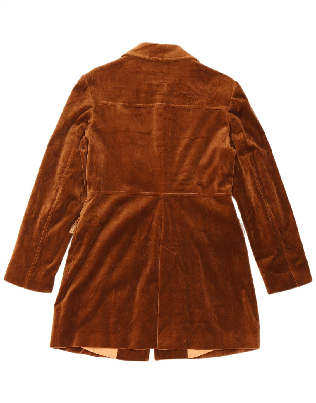 Zara Manteau en Velours Femme EU 40 Coton Marron Moyen