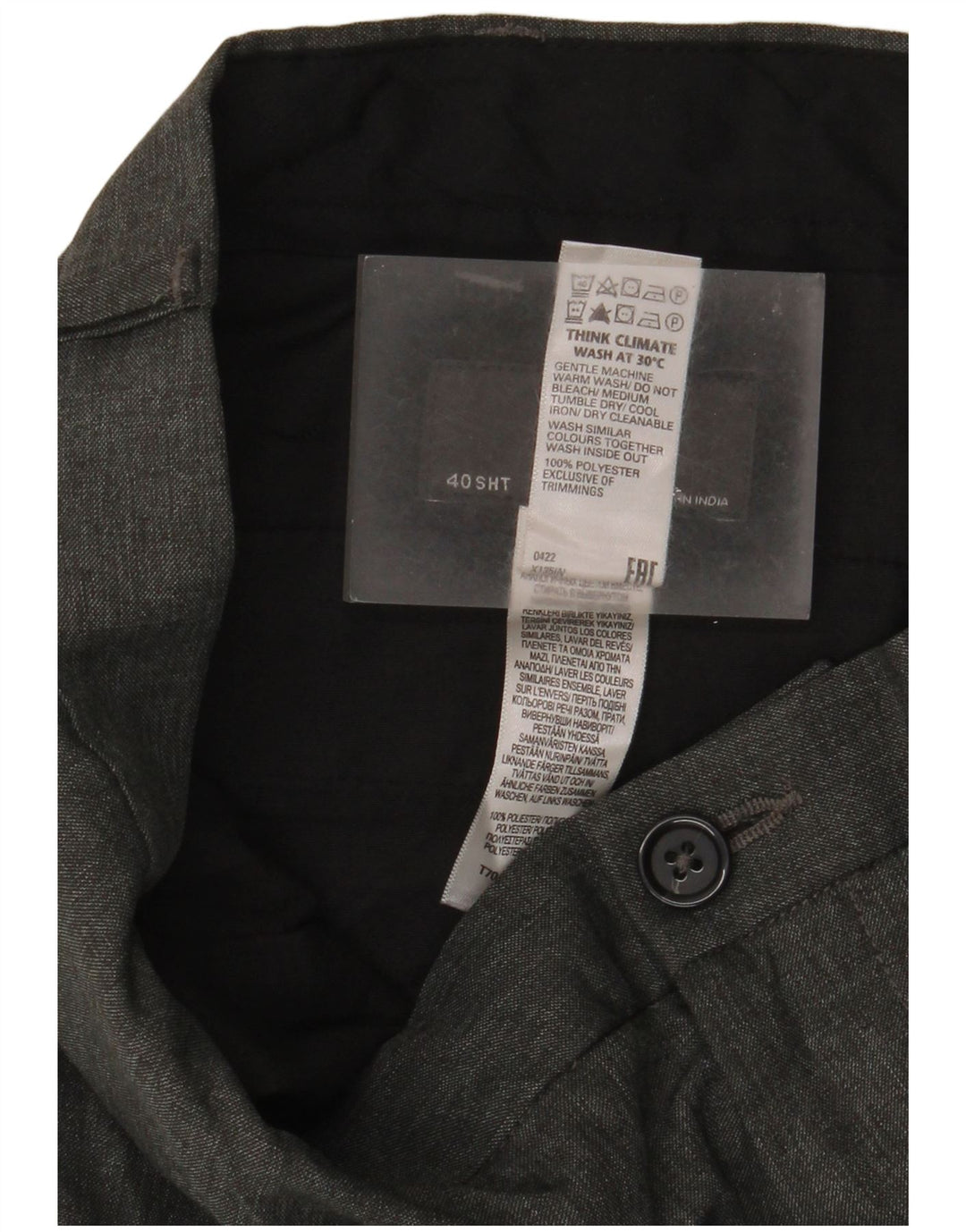 MARKS & SPENCER Pantalon Chino Slim Fit Homme W40 L29 Gris Polyester