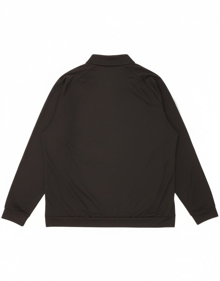 Adidas Sweat-shirt à col zippé pour homme XL Noir Polyester