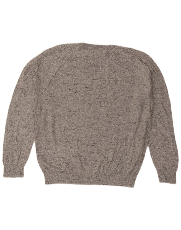 J. Crew Pull à col rond pour homme en coton moucheté gris grand