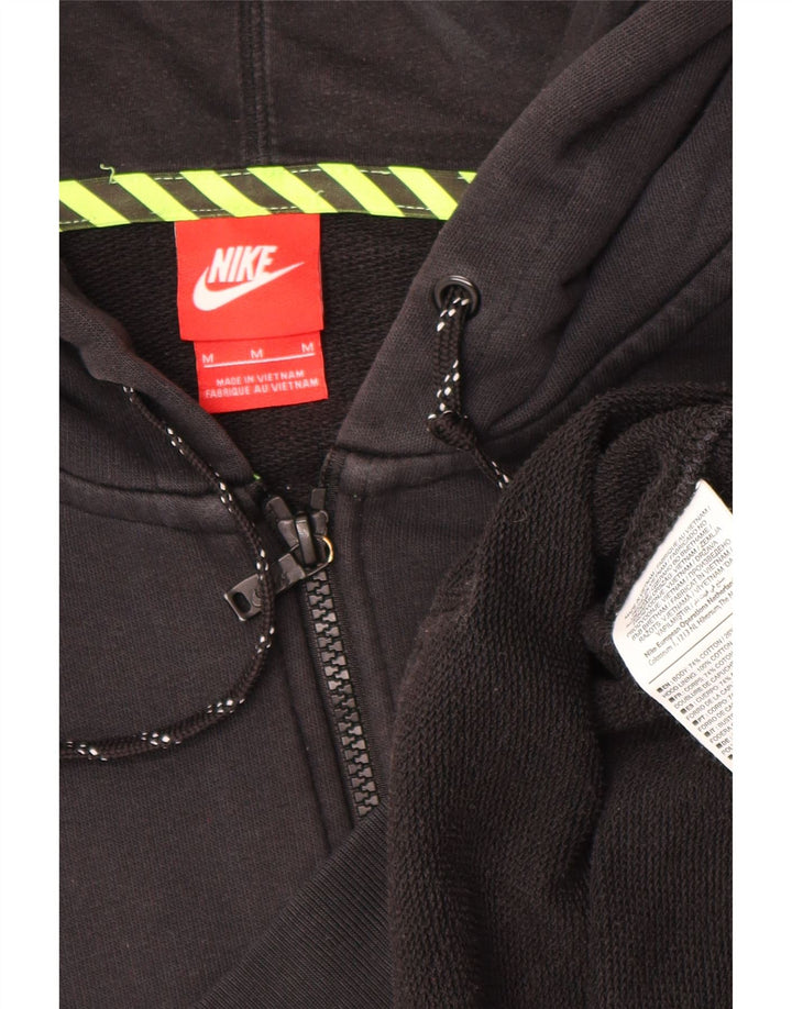 Nike Pull à capuche zippé surdimensionné pour femme Crop Graphic UK 14 Noir moyen
