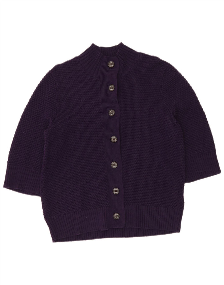 CHAPS Pull cardigan à manches 3/4 pour femme UK 12 Violet moyen