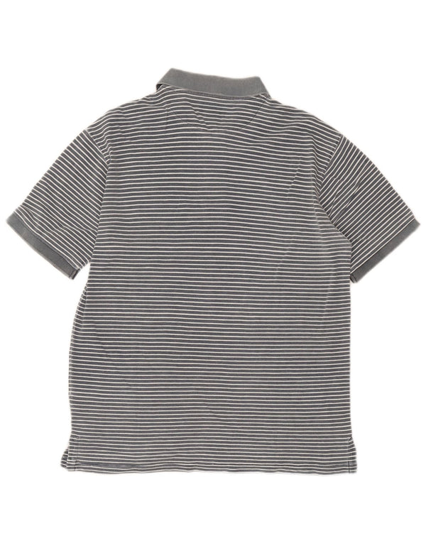 Polo Ralph Lauren Mens Shirt Medium Blue Pinstripe Cotton