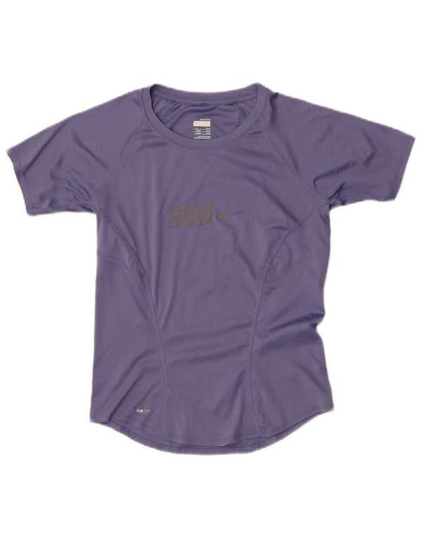 Nike T-shirt graphique pour femme UK 6/8 XS Bleu marine