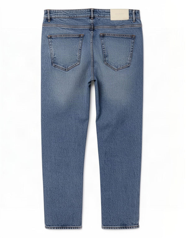 Zara Jean Slim Homme EU 42 Large W32 L28 Bleu Coton