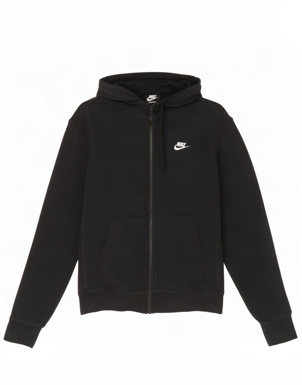 Nike Sweat à capuche zippé pour homme en coton noir moyen