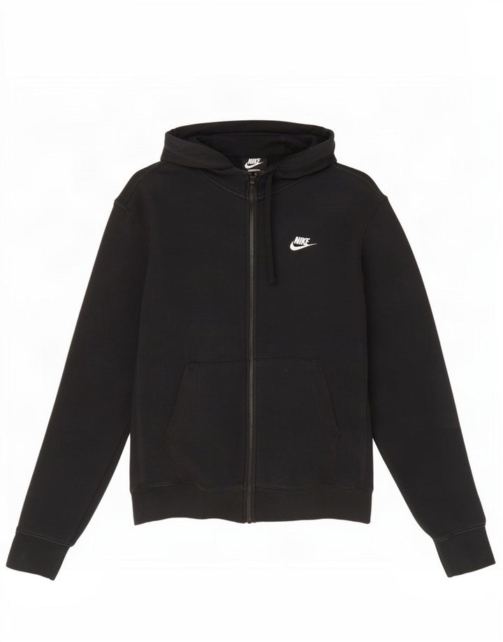 Nike Sweat à capuche zippé pour homme en coton noir moyen