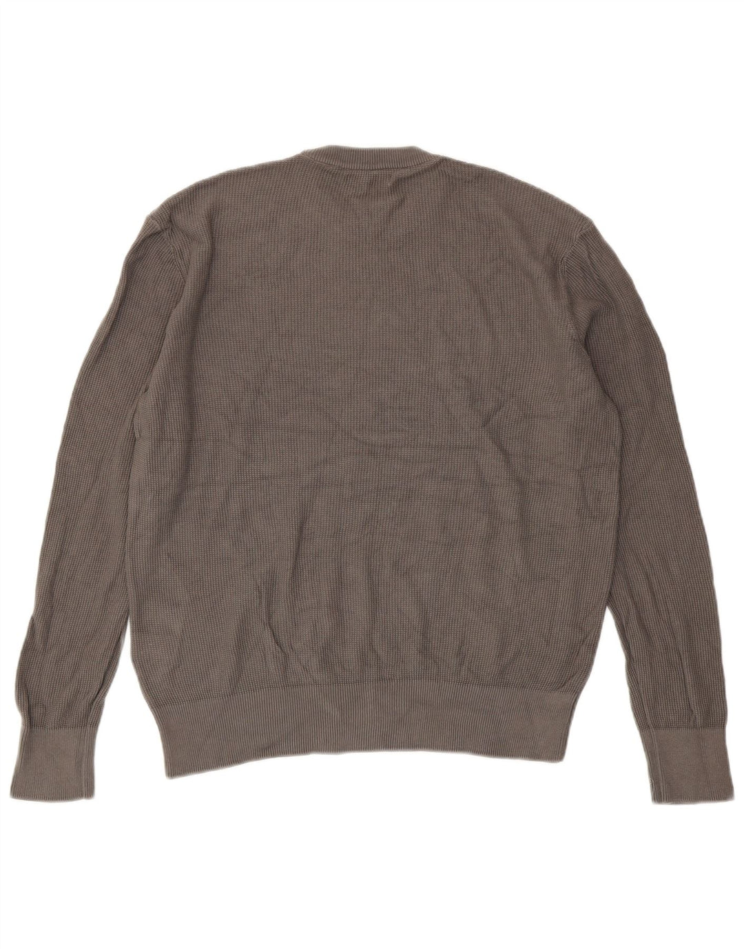 Zara Pull Col Rond Homme Gris Moyen Coton