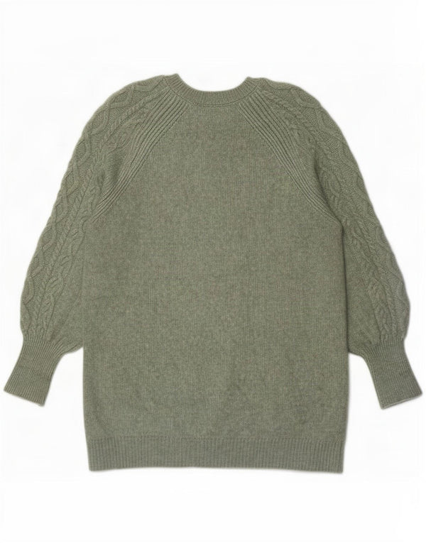 Marks & Spencer Pull surdimensionné à col bateau pour femme UK 10 Petit Vert