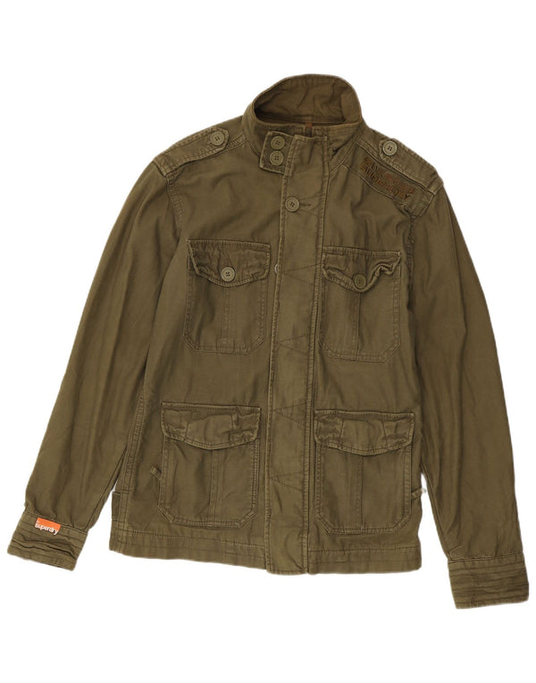 Superdry Veste Militaire Homme UK 38 Coton Kaki Moyen