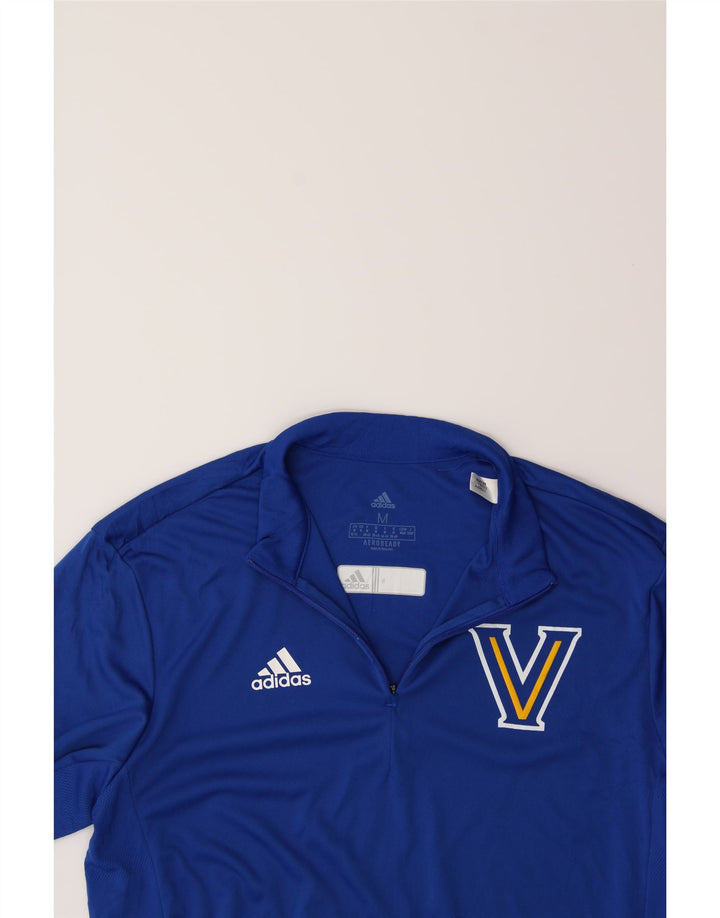 ADIDAS Womens Aeroready Pullover Tracksuit Top UK 12/14 Medium Blue Vintage Adidas and Second-Hand Adidas from Messina Hembry 