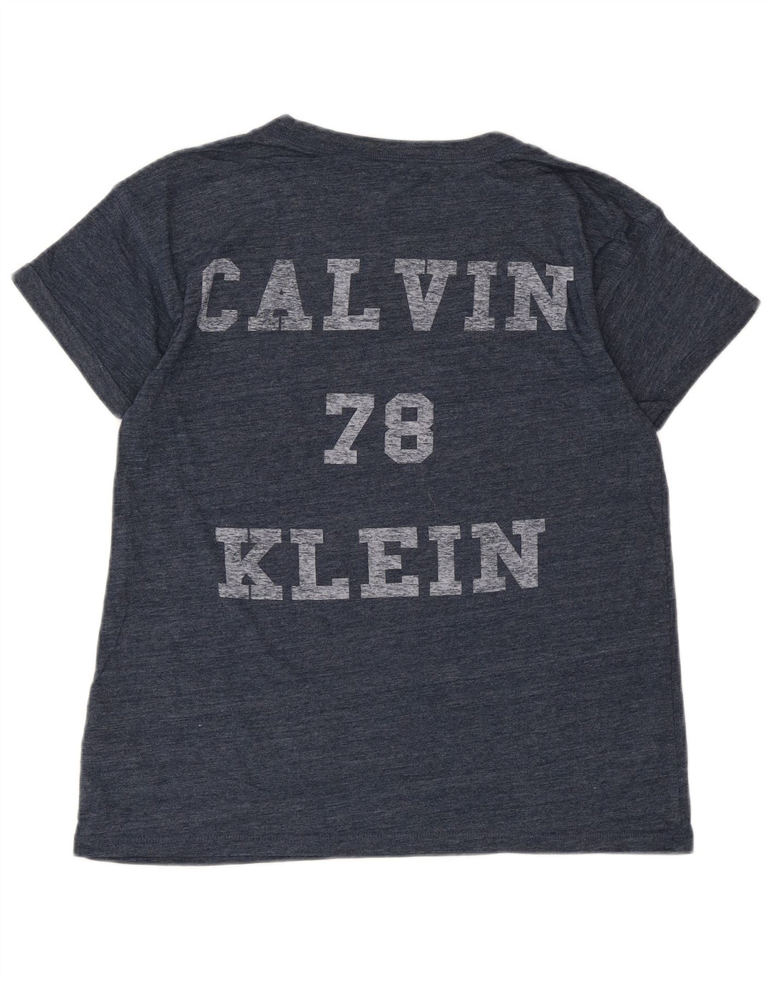 CALVIN KLEIN JEANS T-shirt graphique pour femme UK 6 XS Bleu marine moucheté