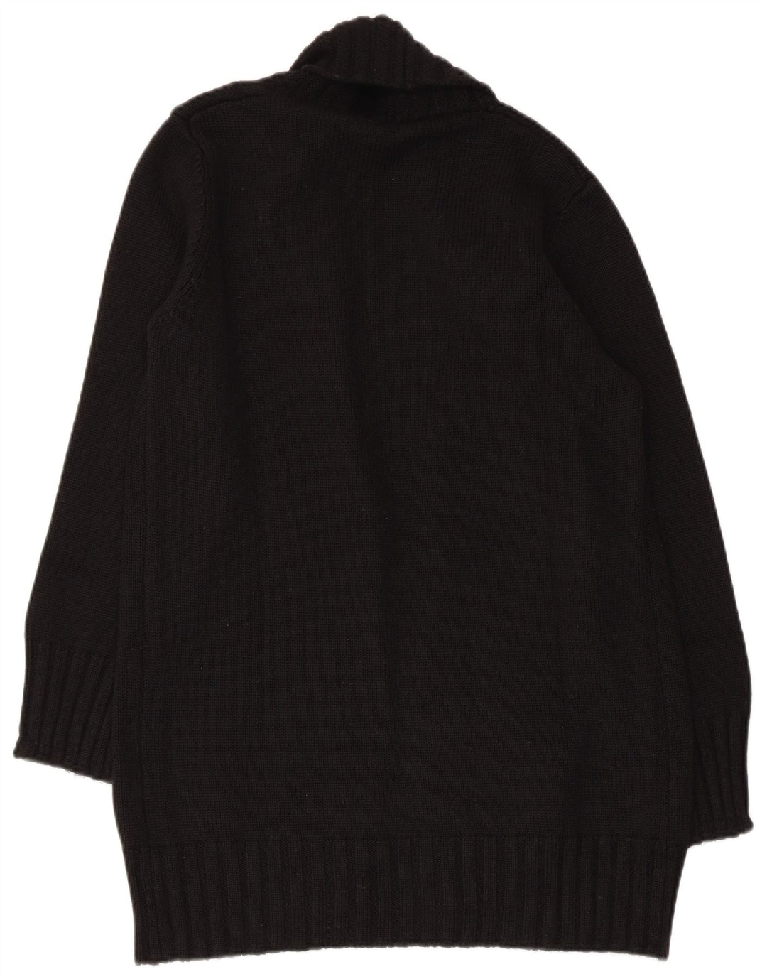 Benetton Pull Cardigan Ouvert Femme UK 12 Medium Noir