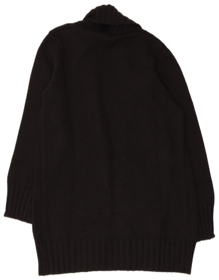 Benetton Pull Cardigan Ouvert Femme UK 12 Medium Noir