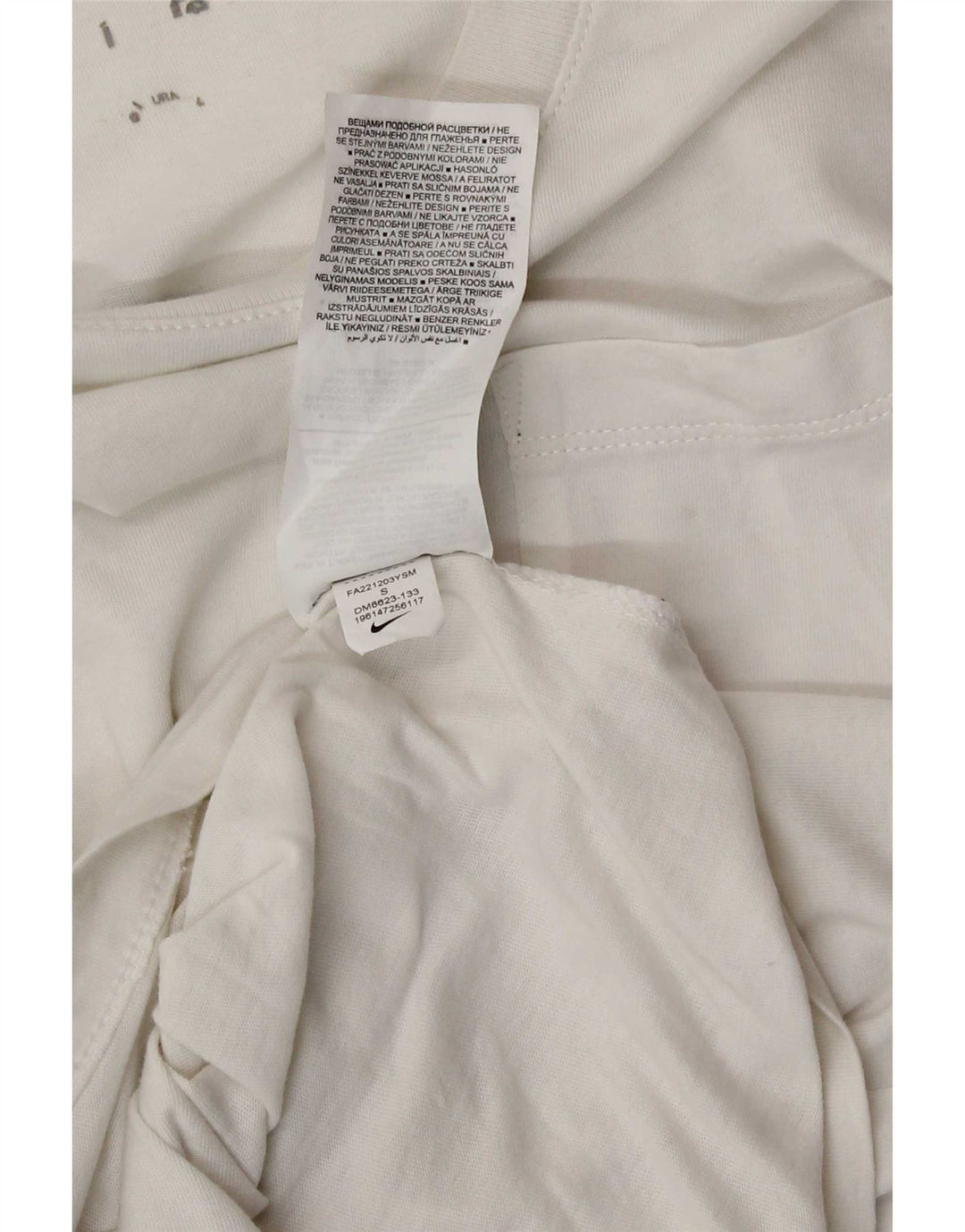 Nike T-shirt graphique pour hommes, petit, en coton blanc